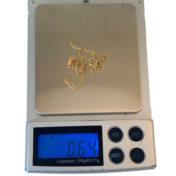 14k Necklace with a 10k Yellow Gold Diamond Pendant - Picture 4 of 11